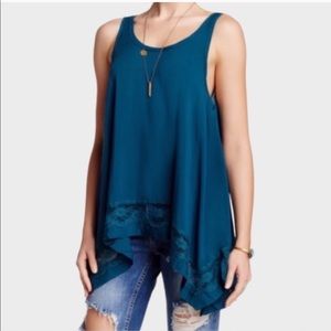 Free People Handkerchief hem tank top